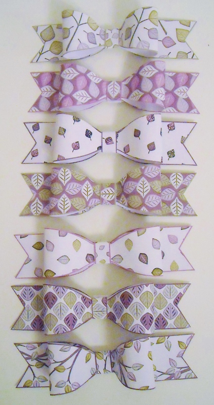 Paper Bows Leafs by Pam Stubley