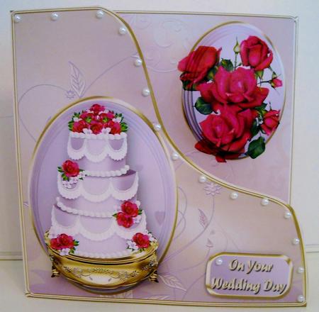 Wedding Cake Double Pyramid Card Mini Kit by Pam Stubley