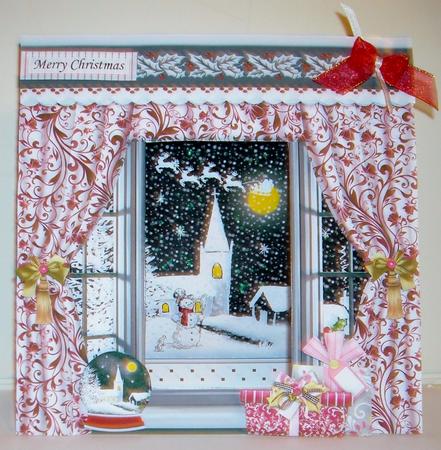 Christmas Eve Window Aperture 8x8 Mini Kit Winter Scene 2 by Pam Stubley