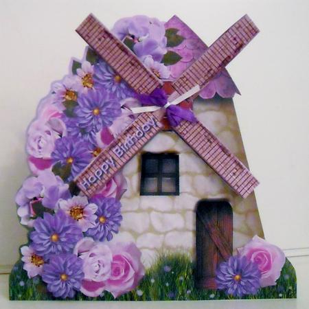 Lilac Cluster Windmill Card Mini Kit by Pam Stubley