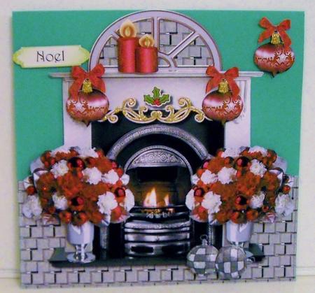 Fireplace Christmas Flowers & Baubles Mini Kit by Pam Stubley