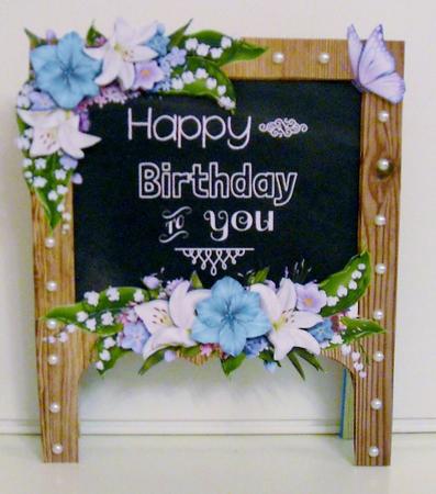 Birthday Lilies Chalkboard Card Mini Kit by Pam Stubley