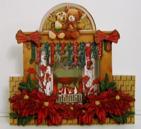 Fireplace Poinsettias & Decorations Mini Kit by Pam Stubley