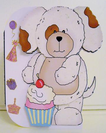 Teddy Bear Boys Shaped Card by Pam Stubley