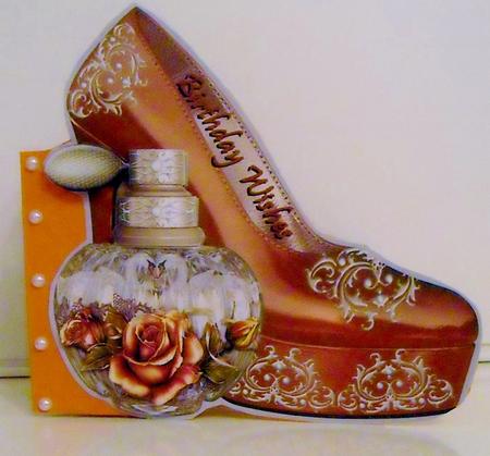 Beautiful Perfume and Heels for Birthday by Pam Stubley