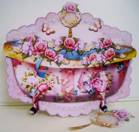 Beautiful Vintage Rose Bath Tub by Pam Stubley