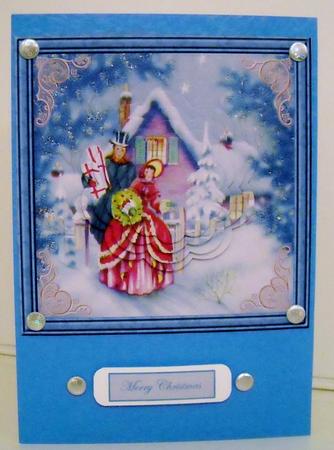 Christmas Visitors Card and Petal Stacker by Pam Stubley