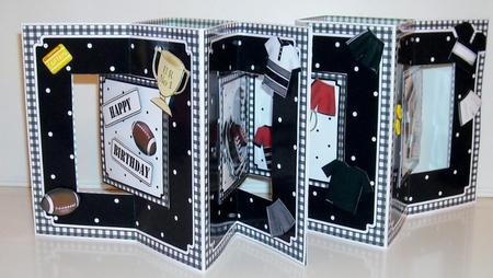 3D Male Sports Accordion Swing Card by Pam Stubley