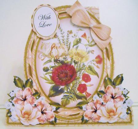 Mixed Bouquet 6 Special Large Oval Card Mini Kit by Pam Stubley