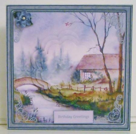 House by the River Card with Petal Stacker by Pam Stubley
