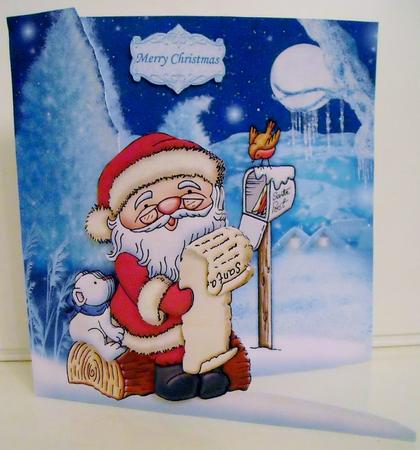 Letter to Santa Christmas Shaped Card Kit & Decoupage by Pam Stubley