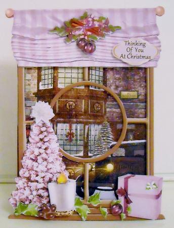 Christmas Windows Stand Alone Kit - Snowy Town Christmas by Pam Stubley