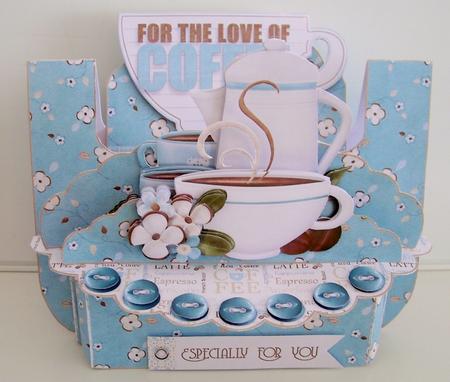 For the Love of Coffee 3D Shelf Card Kit by Pam Stubley