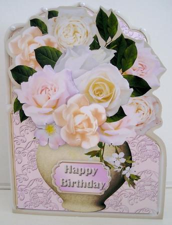 Pot of Yellow Flowers Shaped Card Mini Kit by Pam Stubley