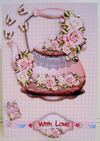 Soft Rose Antique Decorative Teapot by Pam Stubley