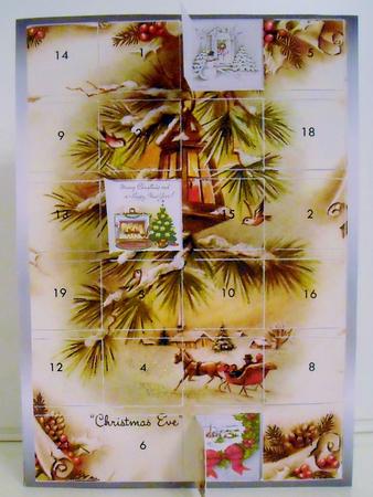 Lantern Lamp Advent Calendar Card by Pam Stubley