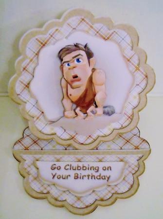 Go Clubbing on Your Birthday Scalloped Easel Card Kit by Pam Stubley