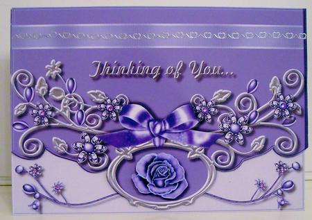 Jeweled Card Thinking of You by Pam Stubley