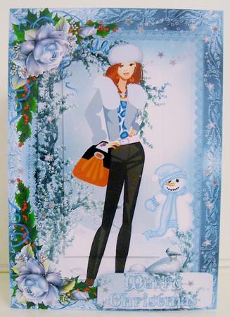 Fashionista! Goes for a Christmas Walk A5 Pyramid Mini Kit by Pam Stubley