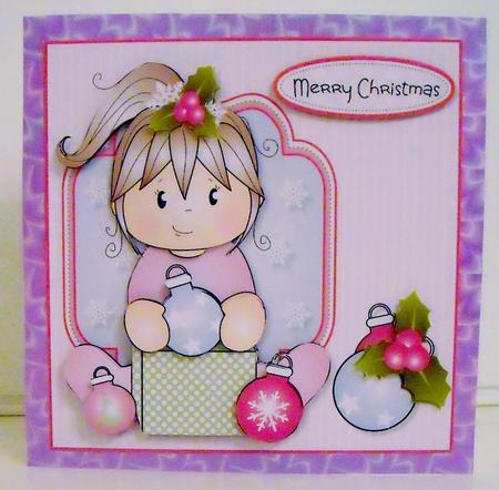 Jodie with Baubles Christmas Topper Mini Kit by Pam Stubley