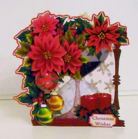 Hourglass Card with Christmas Candles Mini Kit by Pam Stubley
