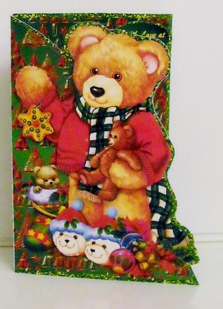 Christmas Bear Shaped Card Mini Kit by Pam Stubley