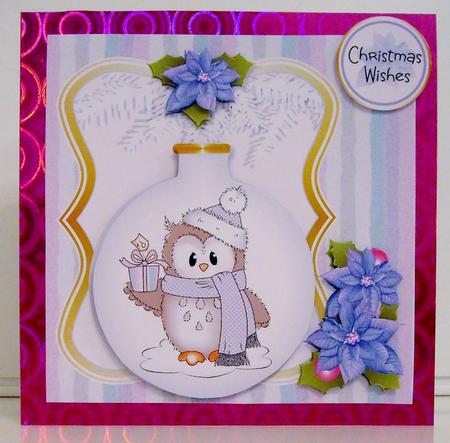 Ozzie with Gift Bauble Christmas Topper Mini Kit by Pam Stubley