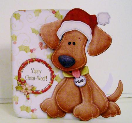 Yappy Christ-woof! Shaped Fold Card Kit by Pam Stubley
