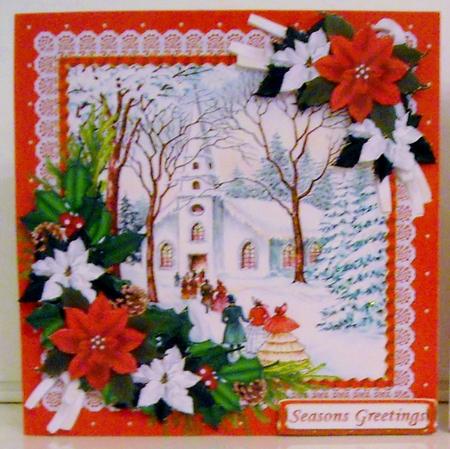 8x8 Vintage Christmas Morning Service Mini Kit Red by Pam Stubley