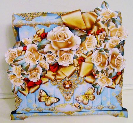 Decorative Vintage Chest with Roses by Pam Stubley