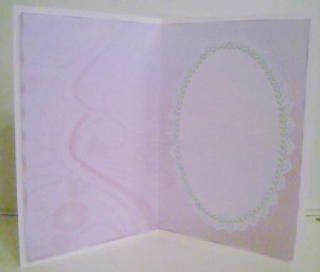 Pink Hearts and Swirls Insert, with Lace & Pearls by Pam Stubley