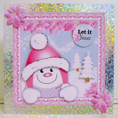 Jolly Snowman Christmas Topper Mini Kit by Pam Stubley