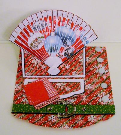 Christmas Decorations, Fan Easel Card Kit by Pam Stubley