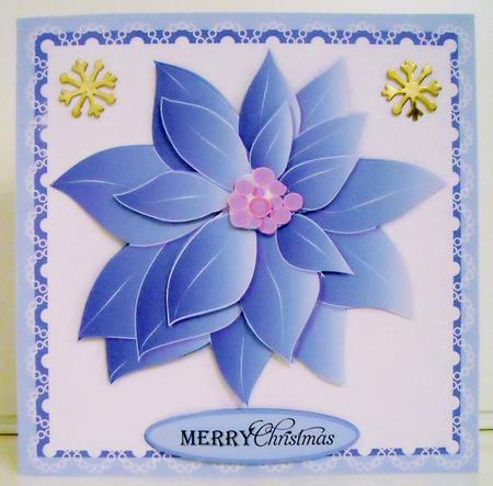 Poinsettia Lilac Christmas Topper by Pam Stubley