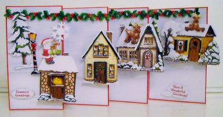 4-fold Card Kit - Santa's Coming to Town by Pam Stubley