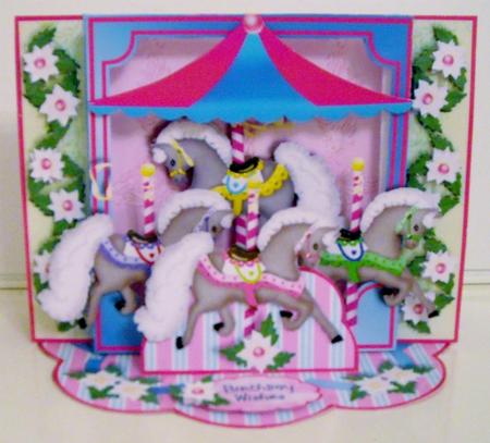 Shadow Box Easel Card Kits - Carousel by Pam Stubley