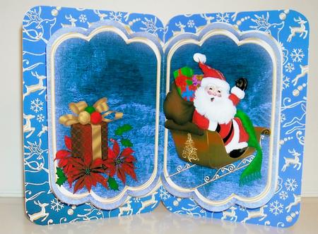 Santa's Sleigh Pop-up Card Mini Kit by Pam Stubley