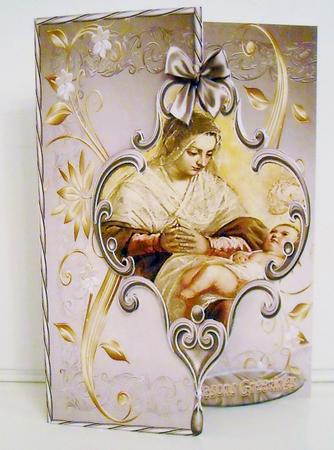 Over the Edge- Mary and Baby Jesus. by Pam Stubley