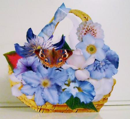 685 Blue Basket HAND and MACHINE Formats by Pam Stubley