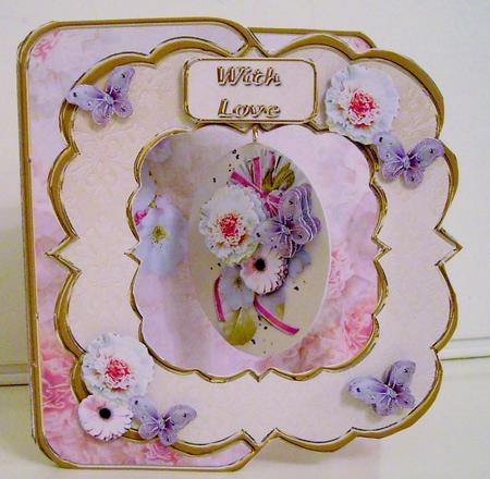 White Flower Cluster Pendant Card Kit by Pam Stubley