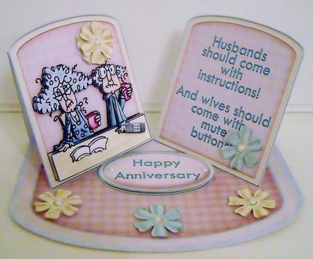Old Fogies Double Twisted Easel Card by Pam Stubley