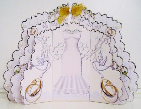 Triple Layer Gatefold - Cream Lace Wedding by Pam Stubley