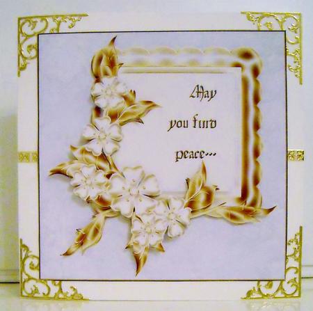 8x8 Sympathy Gold Flowers 2 - Mini Kit by Pam Stubley