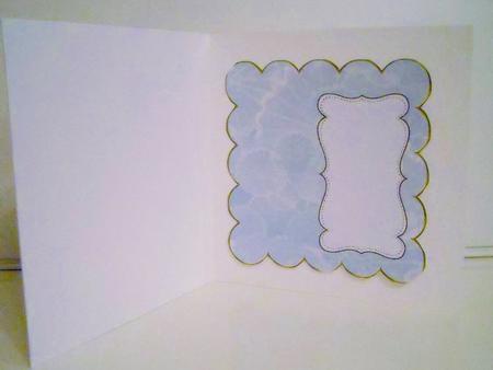 Blue Oriental Lotus Plain 8in Scallop Insert Panel by Pam Stubley