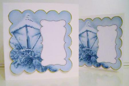 Dblue Lantern2 Plain 8in Scallop Insert Panel by Pam Stubley