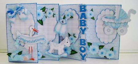 4-fold Card Kit - Baby Boy by Pam Stubley