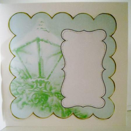 Mid Green Lantern2 Plain 8in Scallop Insert Panel by Pam Stubley