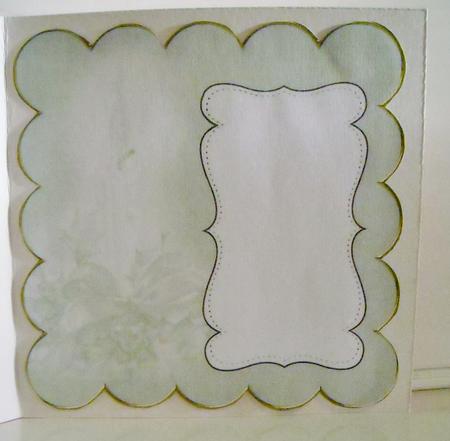 Silver Christmas Candle Plain 8in Scallop Insert Panel by Pam Stubley