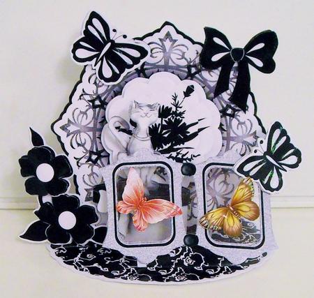 Giant Easel Tableau 3D Card Kit - Black & White by Pam Stubley