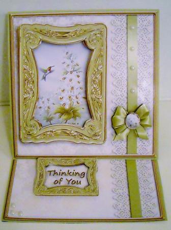 Hummingbird Framed Art Easel Card Mini Kit by Pam Stubley